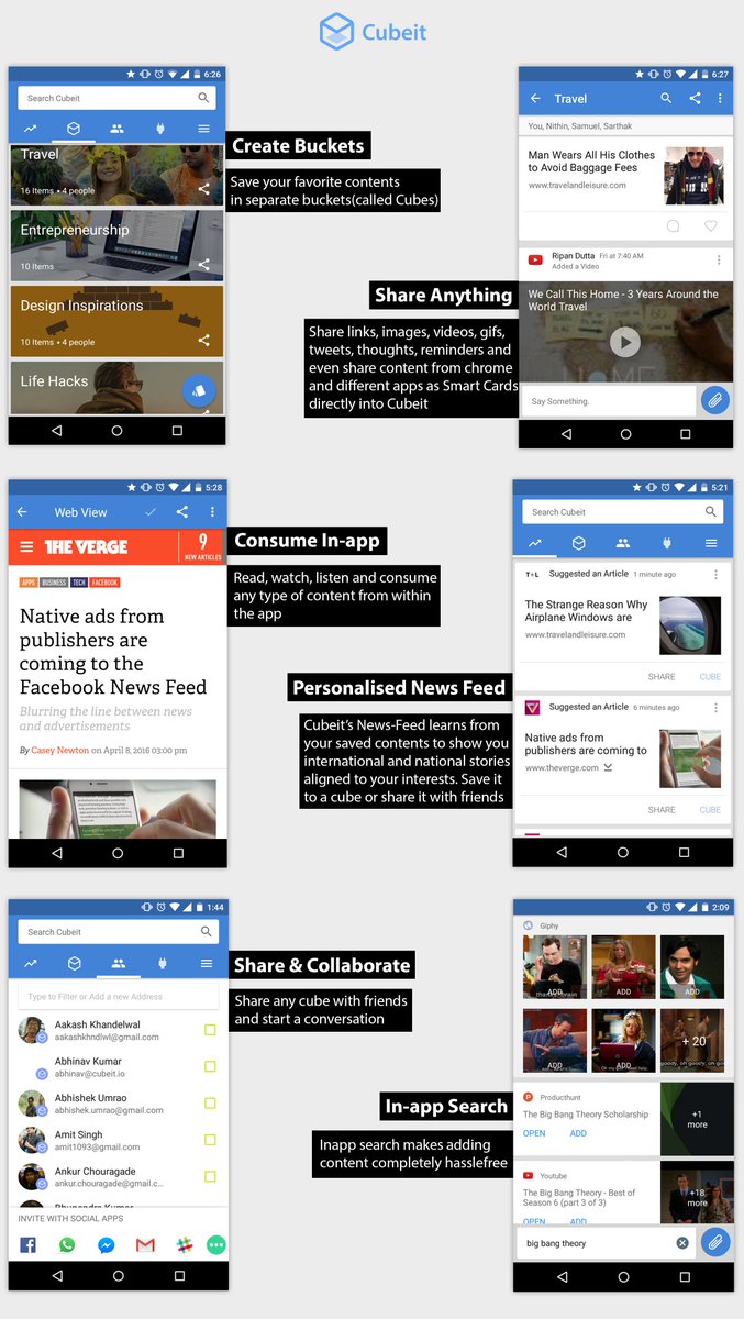 cubeitdotio's tweet image. Share any type of content to Cubeit as actionable card and collaborate with your friends directly on @cubeitdotio