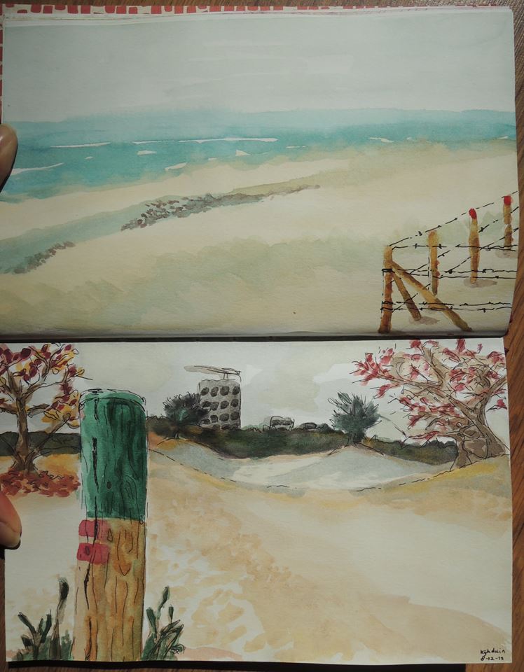 USkDenHaag's tweet photo. Lovely sketches of Den Haag's beaches by our member Ceara Lg @Daragh_Walsh55 @urbansketchNL #urbansketching https://t.co/hQlNFKK2KJ