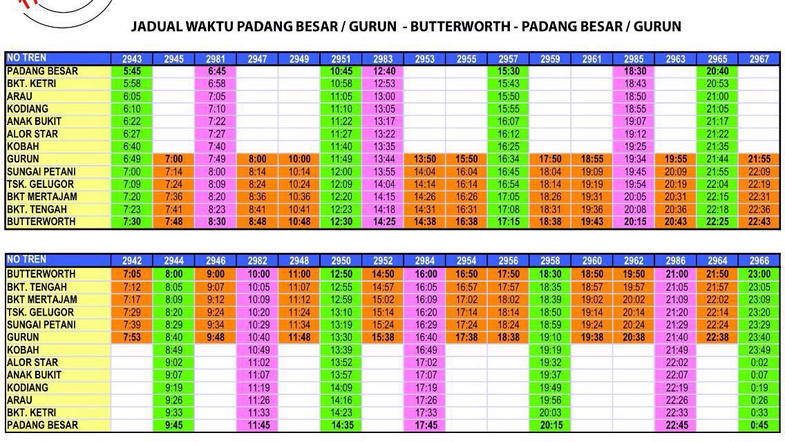ridzuanzin's tweet photo. Disertakan sekali dgn jadual dan tambang utk train shuttle dari stesen tapah road hingga ke stesen gurun. https://t.co/KHCPlbSLd6