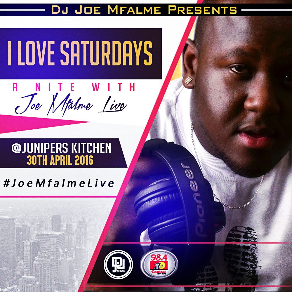 #JoeMfalmeLive heads to <a href="/junipersocial/">JUNIPER SOCIAL</a>  cause I Love Saturdays on 30th April . Bookings via deejayjoemfalme.com