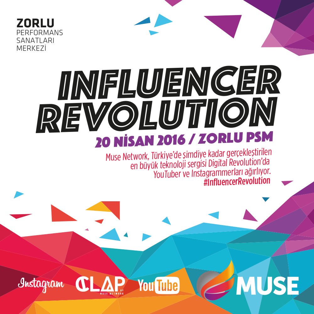 clapsocial's tweet photo. Yarın akşam @ZorluCenter PSM'de yeni nesil devrim yapıyoruz! 😉 #ClapSocial #InfluencerRevolution @MuseNetwrk https://t.co/2Mv5nXJoYx