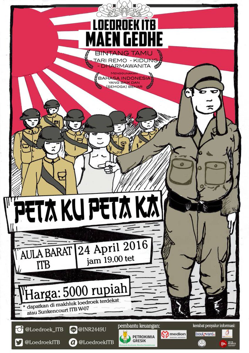 Maen Gedhe <a href="/LoedroekITB/">Loedroek ITB</a> hadir kembali! 24 April 2016 di Aula Barat jam 19.00. Sila datang massa kampus!