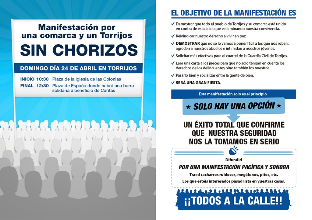 Enclmdiario's tweet photo. Manifestación en Torrijos contra los "chorizos" a base de cacharros ruidosos, megáfonos… - https://t.co/VfgKcVTPMw https://t.co/uaSBfhU9cf