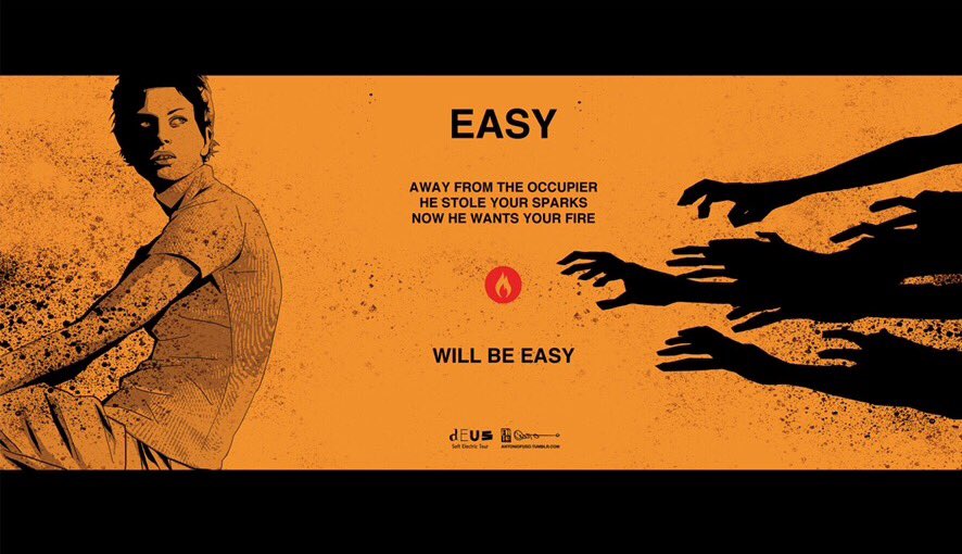 antonio_fuso's tweet photo. #Easy! My last #illustration for #dEUS #softelectrictour #tvshow! With @dEUSbe @dEUSupdates @Jonas_Govaerts https://t.co/NFz2S8Hx4c