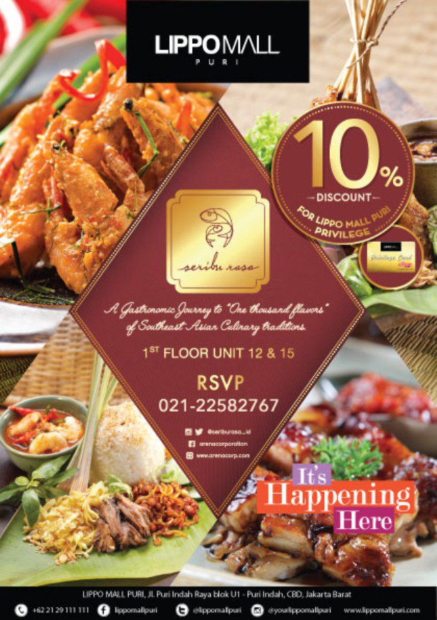 Get exclusive 10% discount with Privilege Card at <a href="/seriburasa_id/">SERIBU RASA</a> #LippoMallPuri

#SeribuRasa #food #culinary #eat
