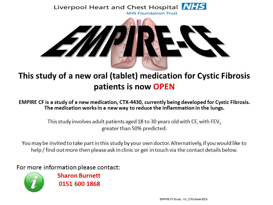 LHCH_Research's tweet photo. New Study at LHCH for CF patients. #research #cysticfibrosis https://t.co/h72KYGTc1i