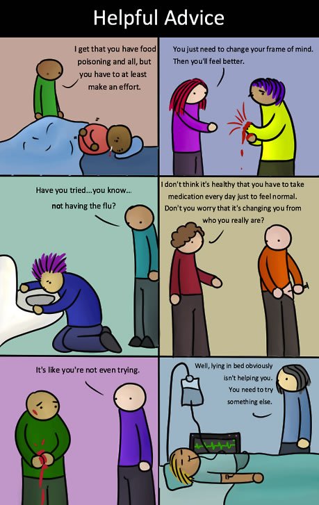 mh__musings's tweet image. &apos;If physical diseases were treated like mental illness.&apos; #depressionawarenessweek #DAW2016
