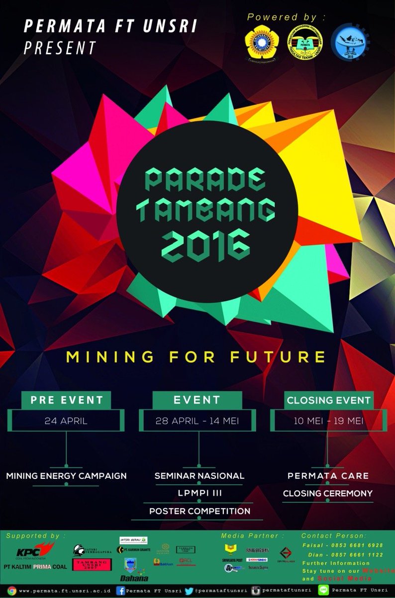 PARADE TAMBANG 2016
<a href="/HMTPftunp/">HMTP FT-UNP</a>  <a href="/HMIFUnsri/">HMIF Unsri</a>  <a href="/bemft_regplg/">BEM FT UNSRI PLG</a>  <a href="/HMTAUPNYK/">HMTA-UPN Veteran YK</a>  @SMIAGI_UPNVYK  <a href="/KampusUpdate/">Kampus Update</a>  <a href="/HMTP_UVRI/">HMTP UVRI MAKASSAR</a>