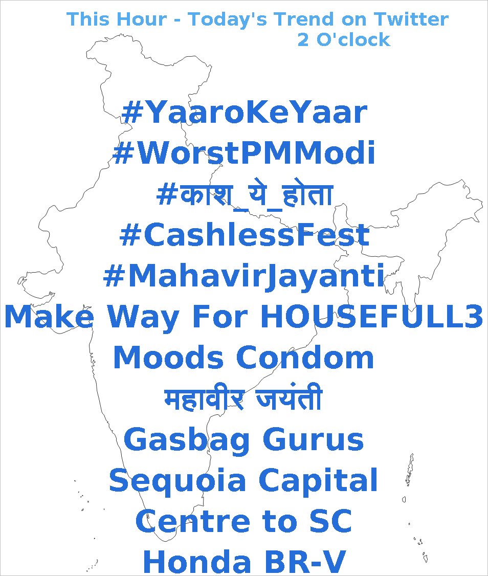 Trends247's tweet photo. @ 02:55 PM IST
#YaaroKeYaar
#WorstPMModi
#काश_ये_होता
#CashlessFest
#MahavirJayanti https://t.co/uDzenISXOc