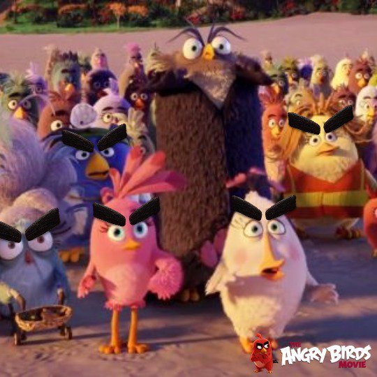 AngryBattlecry's tweet photo. Every birds just got the eyebrows! 😂 #AngryBirdsMovie #Angrify https://t.co/ZlI4mnqtdq