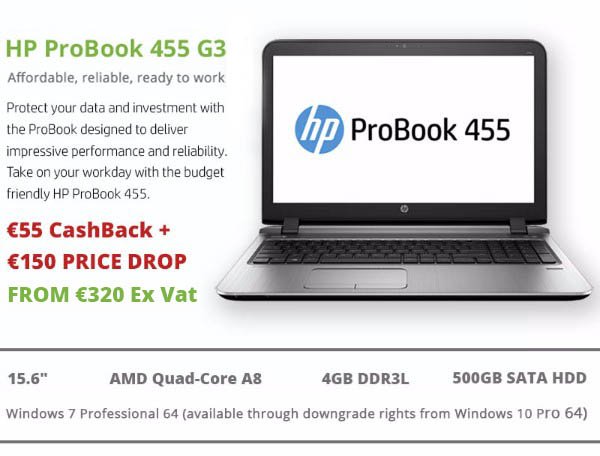 euriekaDOTie's tweet image. €150 #PriceDrop on HP ProBook 455 G3 available from €320 eepurl.com/bYpj0L Don't miss out #WeeklyDeals
