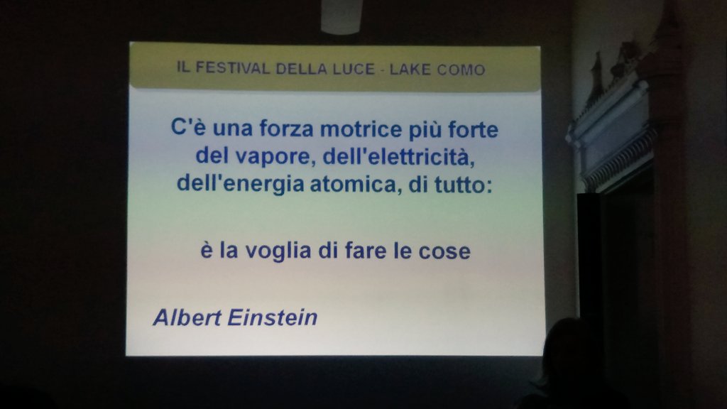 Stimolare la creatività, la curiosità, l'accoglienza. #fluce16 #Einstein #energia