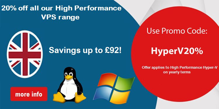 daily_internet's tweet photo. We've slashed prices on our yearly High Performance VPS. Savings up to £92! https://t.co/qpVOSlPfqC #vps #promo https://t.co/LscAQdIkGD