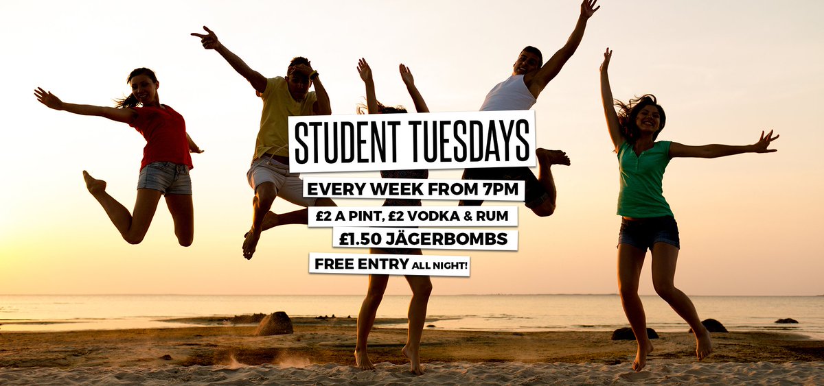 Tonight it's #StudentTuesday

Music starts at 7pm - See you later!

#Essex