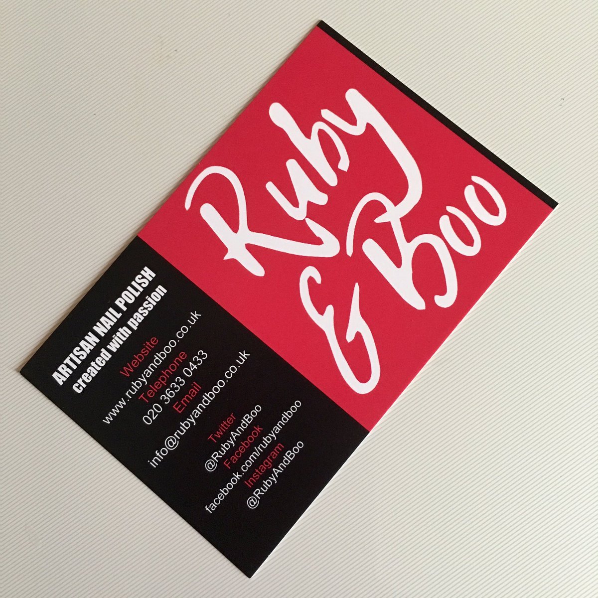 RubyAndBoo's tweet image. Our new business cards have just arrived. Much excitement here at @RubyAndBoo HQ! 💖