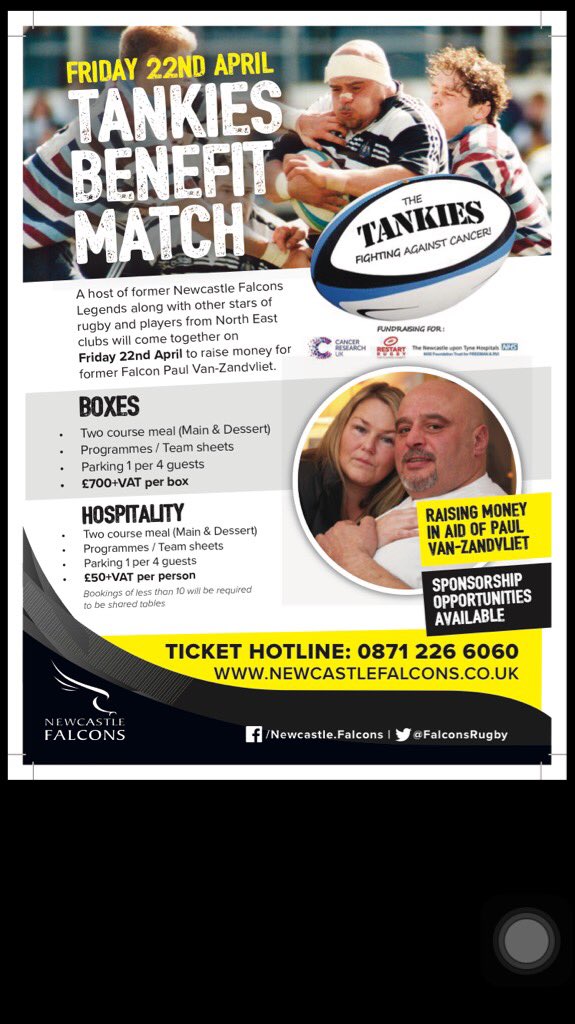 Oakes Energy are proud to be supporting Tankie's charity match this Friday, with two of our team members playing!