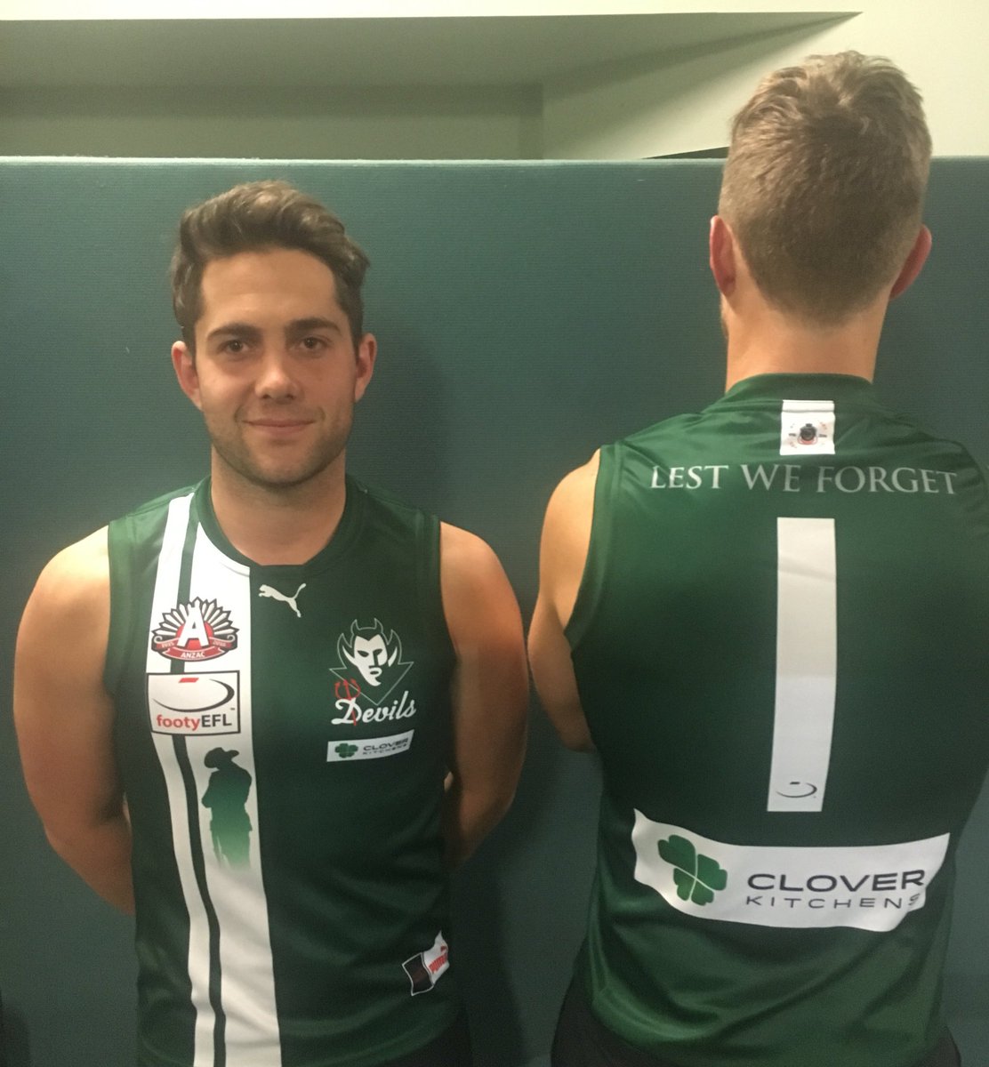 WSDEVILS's tweet image. Sneak preview of our Anzac Day jumpers the boys will be wearing this weekend v @DoncasterEastFC. #Lestweforget