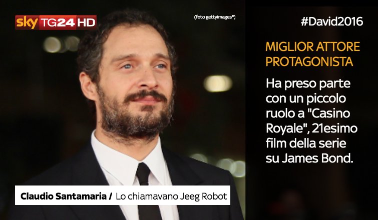 SkyTG24's tweet image. Lo sapevate? Una curiosità per conoscere meglio @ClaudSantamaria. #David2016 sky.tg/1m9k
