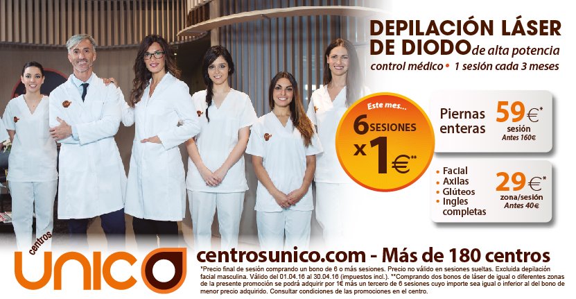 Ponte en las manos de los mejores expertos y prepárate para el verano. Disfruta de esta promoción de <a href="/Centros_Unico/">Centros Único</a>