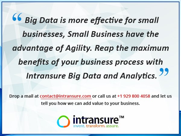 intransure's tweet photo. #BigDataSolutions #BigDataServices #BigDataReporting #BigDataAnalytics #BigData https://t.co/epQyW5XWm8 https://t.co/2IHXFm1O62