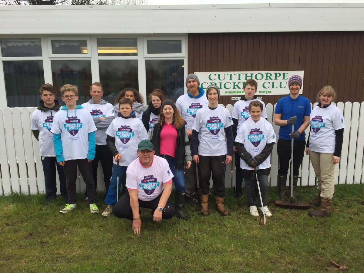 Big thanks to our Community Improvers for volunteering at #Cuthorpe Cricket Club for Cricket Force Day