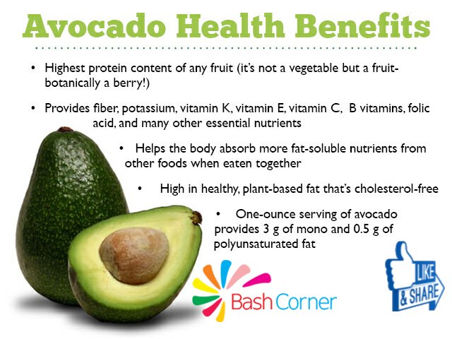 bashcorner's tweet photo. Health Benefits of Avocado
#bashcorner #benefits #avocado https://t.co/zPGUAzTFh0