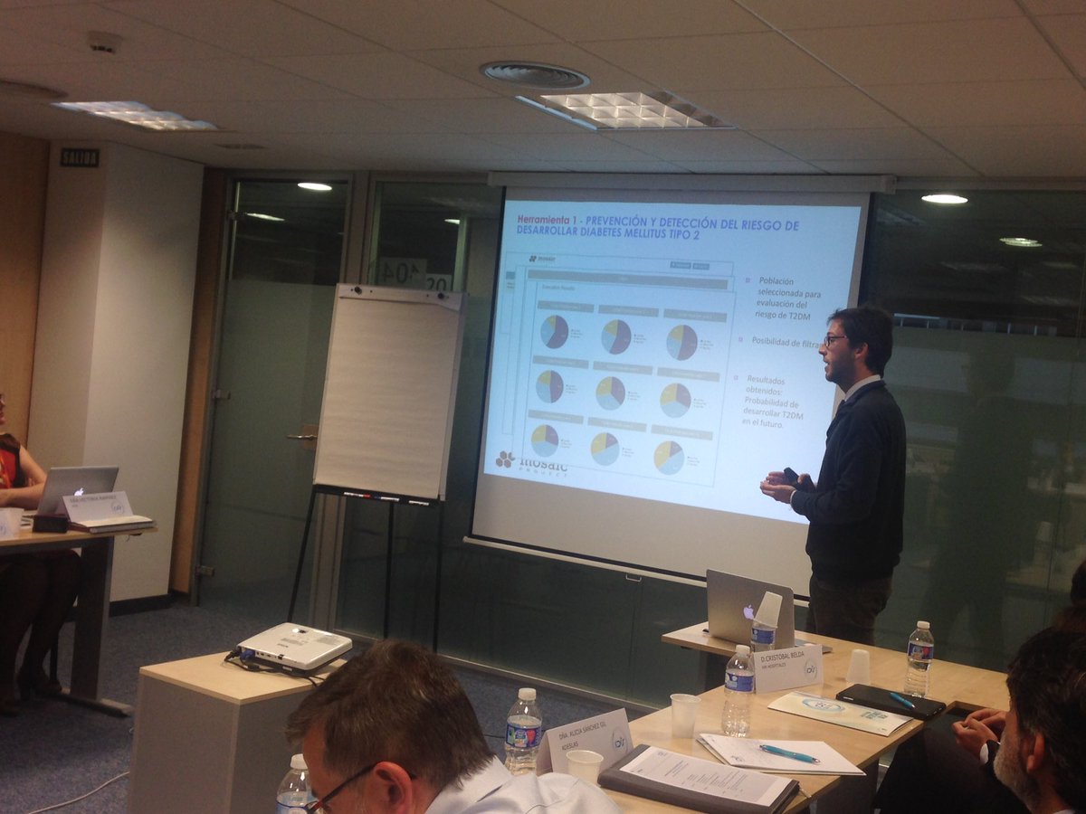 In <a href="/idisalud/">Fundación IDIS</a> showing how #MOSAICtool can detect and predict #T2DM and manage the associated complications #ehealth