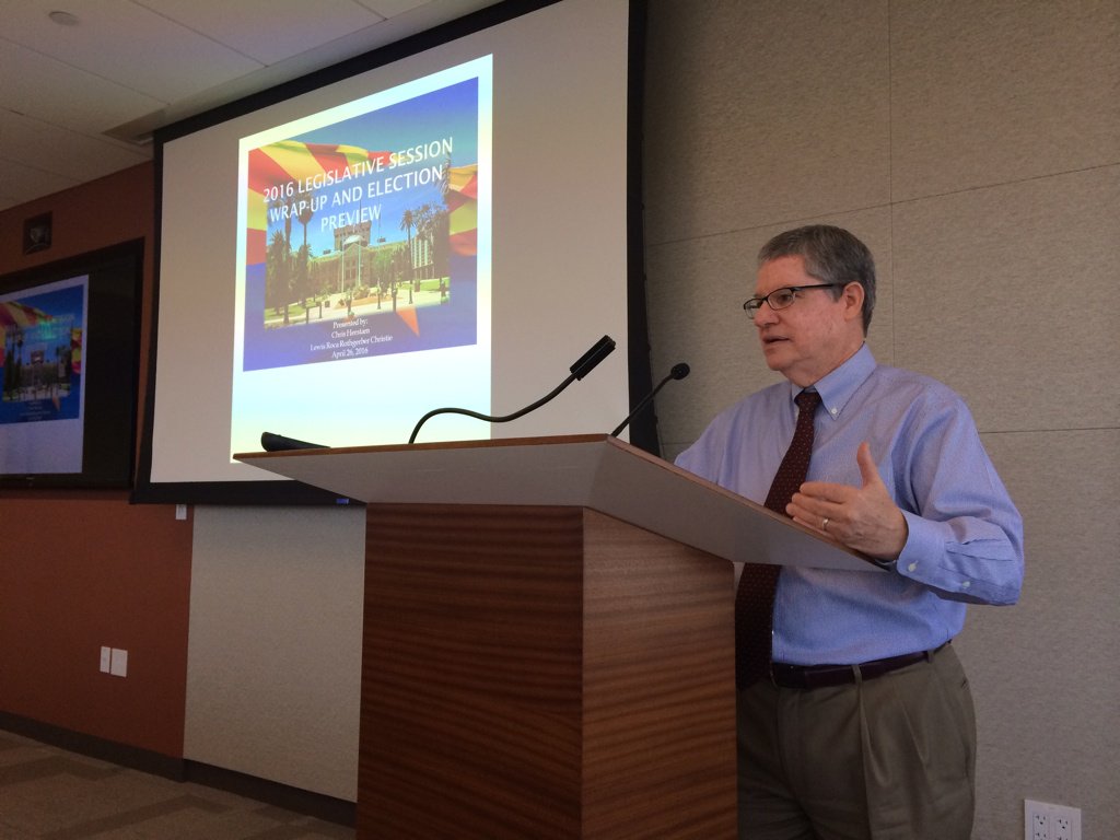 LaurieCLiles's tweet photo. "The budget is missing one critical item--KidsCare."-@chrisherstam to #AzGrantmakers #azbudget https://t.co/2XGz1lsAJQ