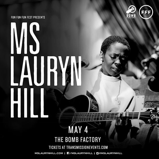 Fun Fun Fun Fest (@funfunfunfest) on Twitter photo Dallas, the kween @mslaurynhill is playing <a href="/bombfactorydfw/">The Bomb Factory</a> next week! Get tickets: buff.ly/1TuTPit Dallas, the kween @mslaurynhill is playing <a href="/bombfactorydfw/">The Bomb Factory</a> next week! Get tickets: buff.ly/1TuTPit