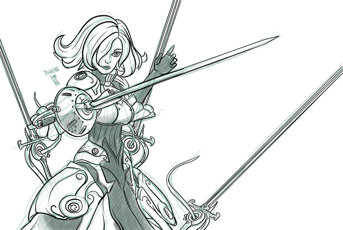IDOLYZE's tweet photo. Phoebe sketch. @Battleborn @2K @2K_UK @GearboxSoftware #Battleborn https://t.co/9rUyib5mZW