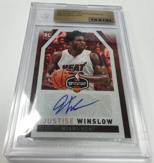 PaniniPOD's tweet photo. Get us 125 RT's &amp; Ucan win this @IAmJustise @MiamiHEAT #NBAPOD autocard from @PaniniAmerica #whodoyoucollect #nba https://t.co/FYqemkU91H