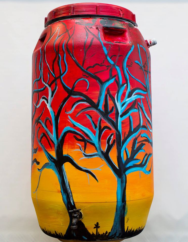 GoGagaforGreen's tweet photo. Vote for your favorite rain barrel by Friday at noon! May the odds be ever in your favor! https://t.co/Y9NACYoxrW https://t.co/v5balDILeQ