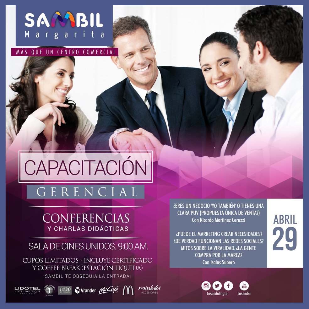 tusambilmgta's tweet image. Aún tienes la oportunidad de participar en el #TCGerencial este 29/Abril junto a @ricardomceruzzi y @Suberovski