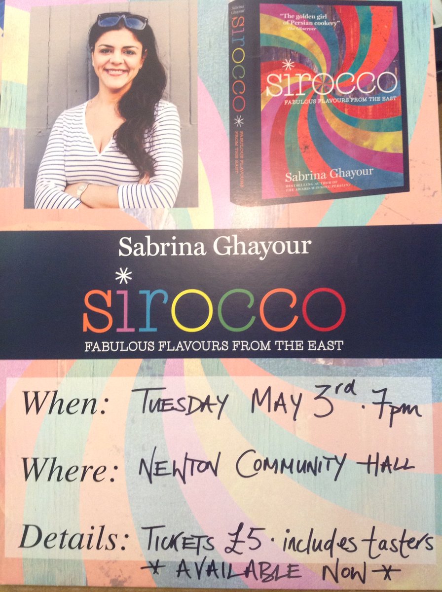 This time next week <a href="/SabrinaGhayour/">Sabrina Ghayour-Lynn</a> here talking #Sirocco w/ tasters!Tickets from us now!
<a href="/PapaGanoush1/">Papa Ganoush</a> <a href="/the_grazer/">TheGrazer</a>