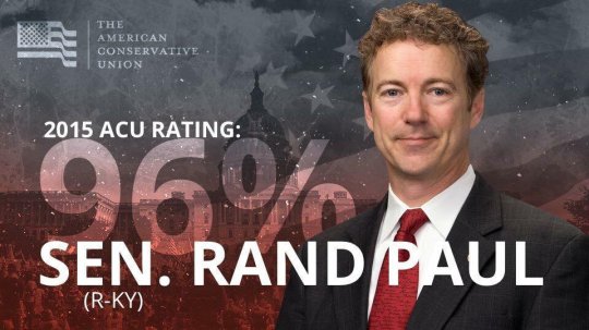 Youth4RandPaul's tweet photo. With a 96% rating from the @ACUConservative, Sen. @RandPaul is the true conservative we need. #StandwithRand https://t.co/dQDEamPKgn