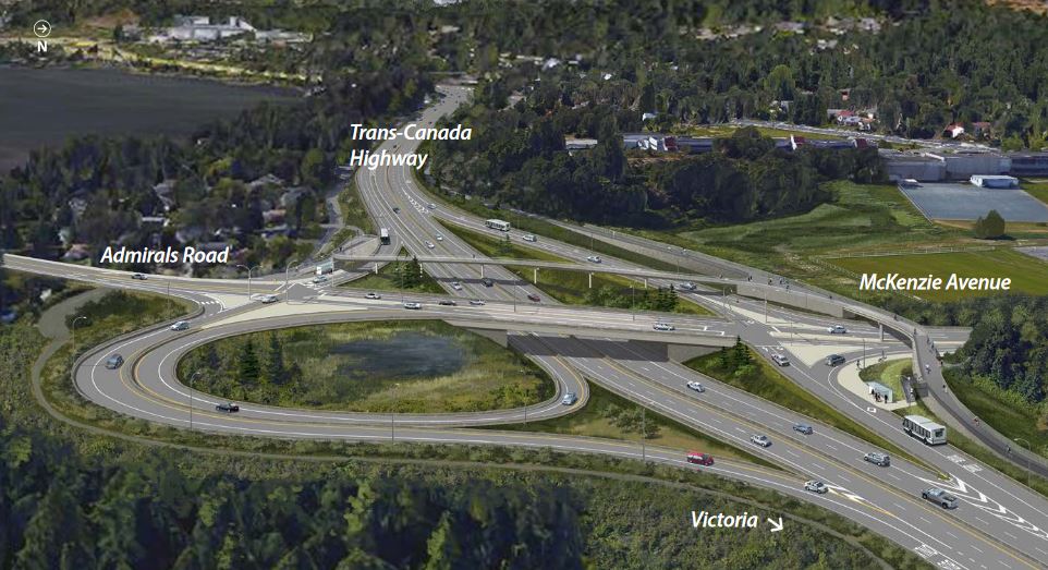 CTVNewsVI's tweet photo. Partial cloverleaf design chosen for $85M McKenzie interchange #yyj https://t.co/ftRmxq9dfd https://t.co/jyMB2XMWzn