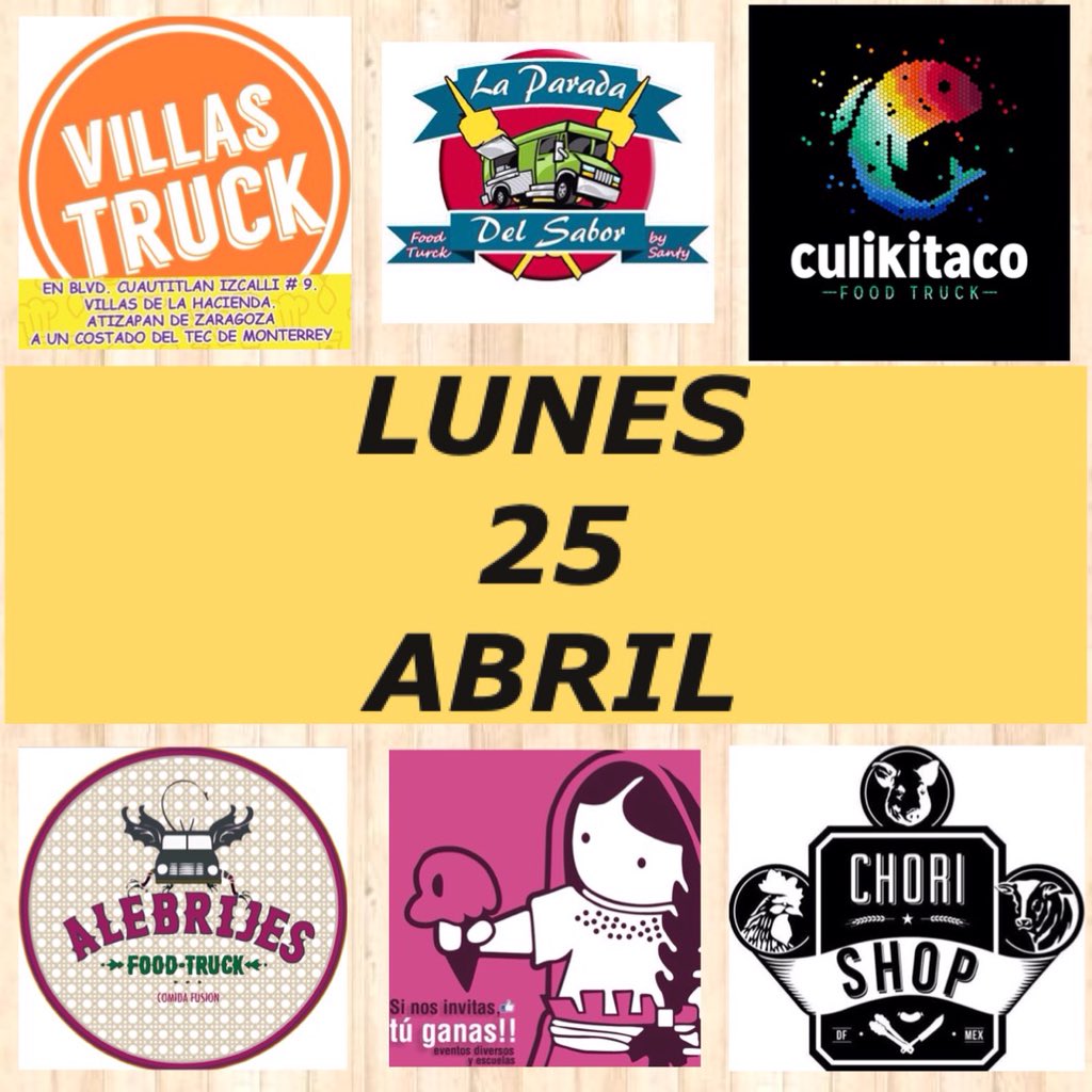 Lunes
Banderillas mariscos chcinita choripan arrachera aguas a un costado del <a href="/ITESMCEM/">Tec Estado de México</a> <a href="/Chorishopmx/">Chorishop</a> <a href="/AlebrijesFT/">Alebrijes Ft</a>