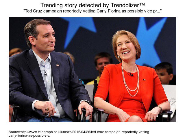 Ted Cruz campaign reportedly vetting #CarlyFiorina as possible #vicepresidentpick carlyfiorina.trendolizer.com/2016/04/ted-cr…