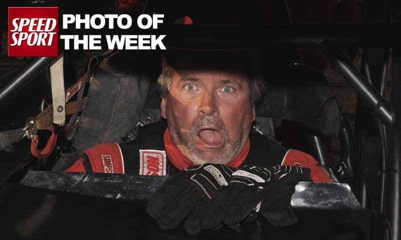 SPEEDSPORT's tweet photo. PHOTO OF THE WEEK: Tim Shaffer has fun with the camera during @ASCoC action @PortRoyalSpdway (Dan DeMarco Photo) https://t.co/kLyyOTOQZo