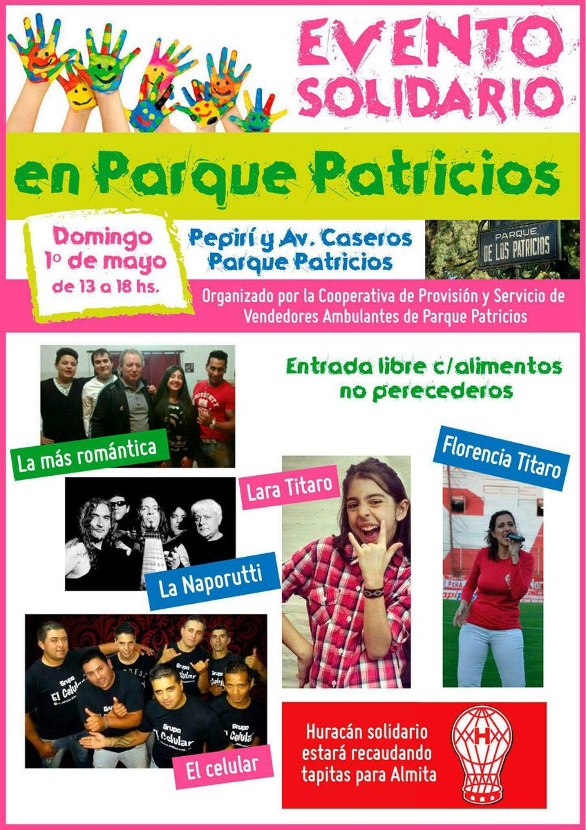 Parque Patricios 13hs. Alla estaremos! Los esperamos!