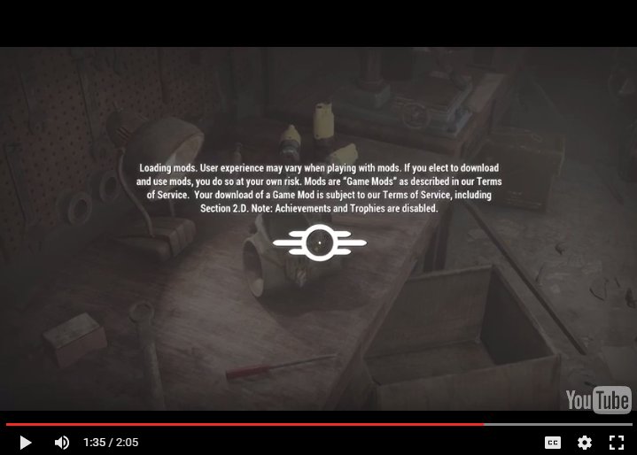 fallout 4 mods disable achievements fix fallout 4 mods disable achievements fix