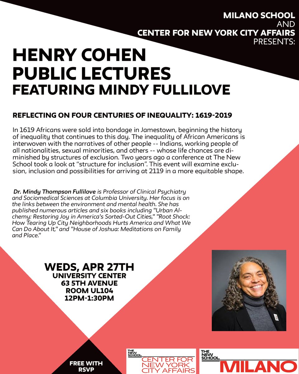 Reflect on four centuries of inequality with @mindphul tomorrow @ 12PM! #HenryCohenLectureSeries
