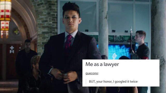 txmblrtextpost's tweet photo. midnightdreams_88: I actually want to be a lawyer when I grow up though. 💁🏻
•
•
•
#harryshumjr #magnusbane #Shadowh… https://t.co/RmmZ8FOSKN