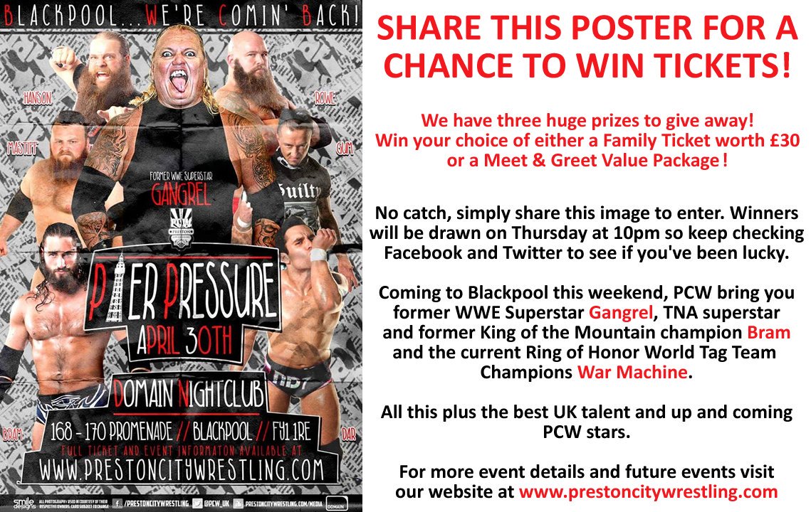 PCW_UK's tweet photo. RT TO SHARE THIS IMAGE FOR A CHANCE TO WIN TICKETS OR MEET &amp; GREET PACKAGES https://t.co/dJe89fJyty