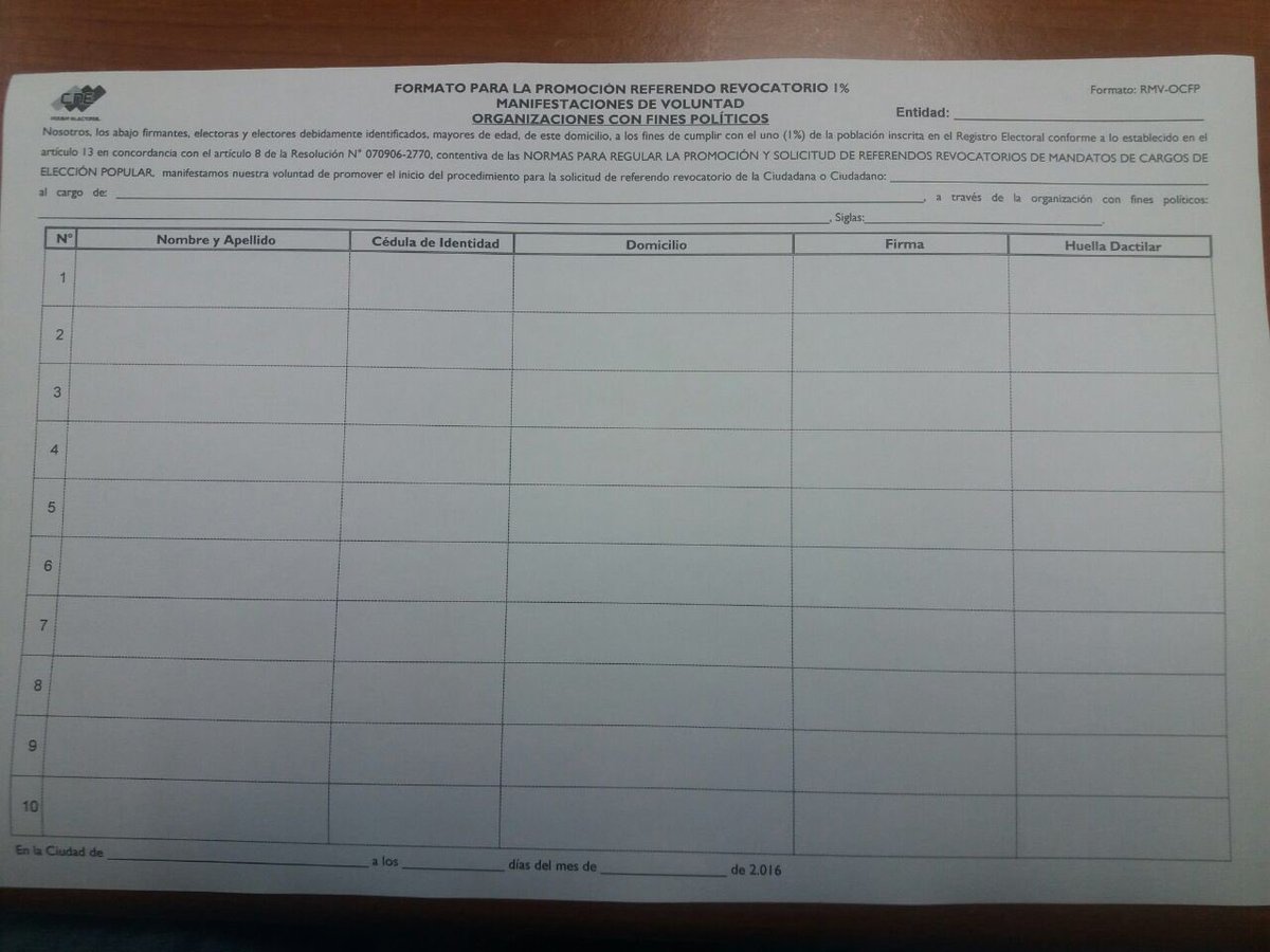 hcapriles's tweet image. Esta es la famosa planilla aprobada por el CNE, a las 5 pm atentos indicaciones al país!