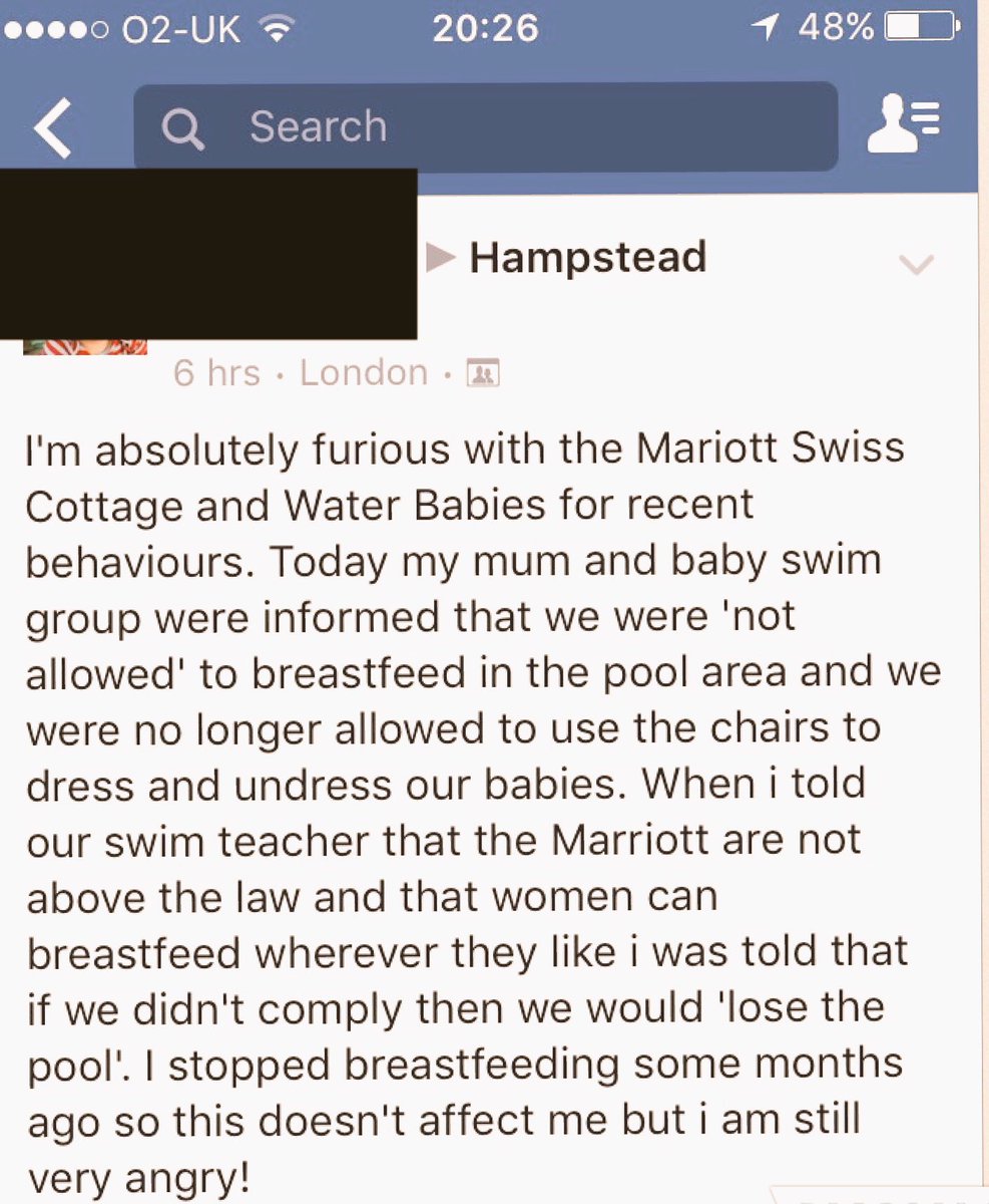 edelfino's tweet photo. @Marriott , discrimination against a woman breastfeeding is illegal #breastfeedatmarriott https://t.co/9Hu1Quq42w
