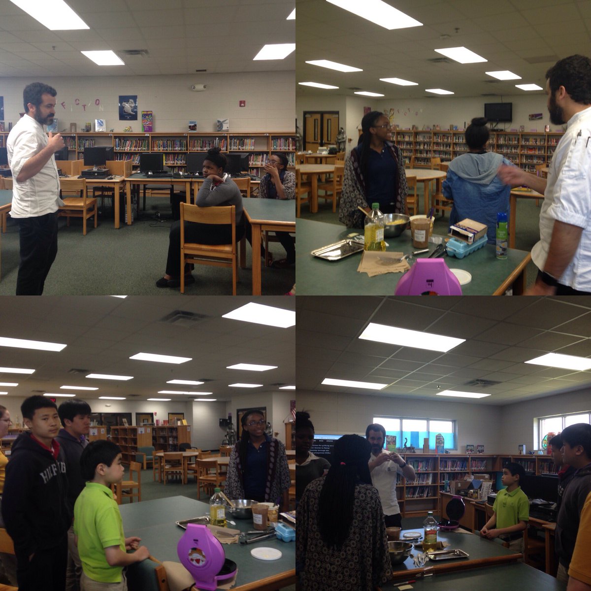 NapierLibrary's tweet image. Huge thanks to Chef Hrant for visiting @ButchertownHall #marinerscreate @ItsallThurgood @MNPSLibraries