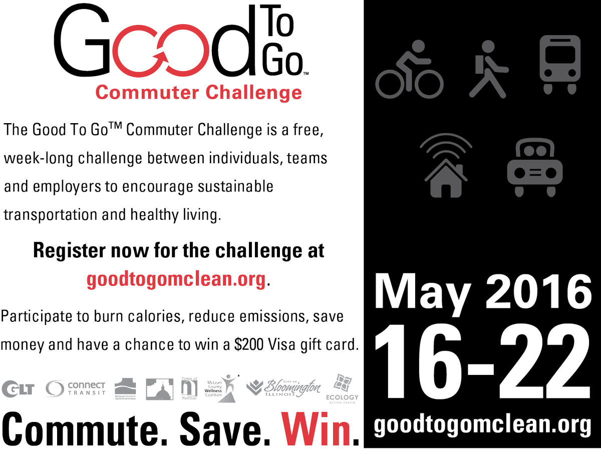 Want a $200 Visa gift card? Sign up @ GoodToGoMcLean.org and log a trip May 16-22 for a chance to win!