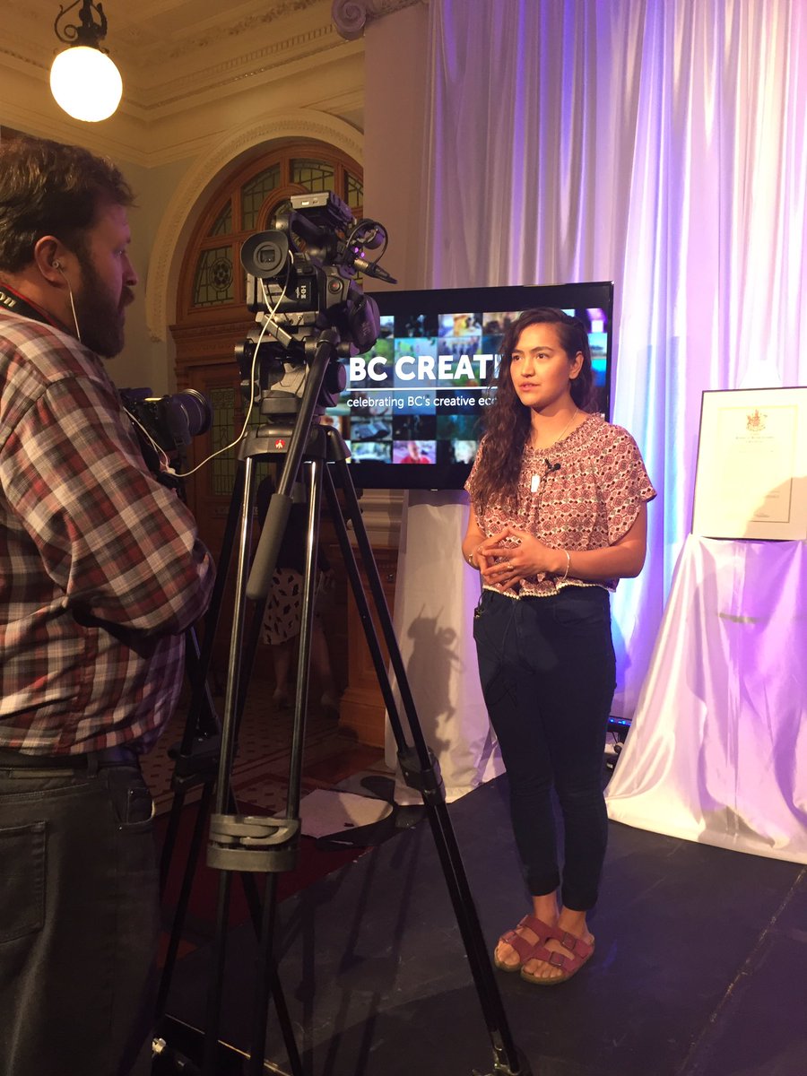 Fabulous <a href="/_gracedove/">Grace Dove</a> from <a href="/RevenantMovie/">#TheRevenant</a> at the <a href="/BCLegislature/">BC Legislature</a> for Creative Industries Week #BCcreates