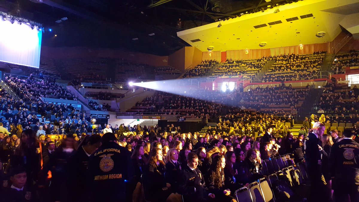 CalAgToday's tweet photo. Last day of @californiaffa state conference happening NOW! Stay tuned for new state officers & more! #ElectrifyFFA https://t.co/sF6jTfiyGD